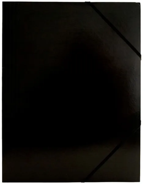 BNT mappe med strikk Kartong svart A4