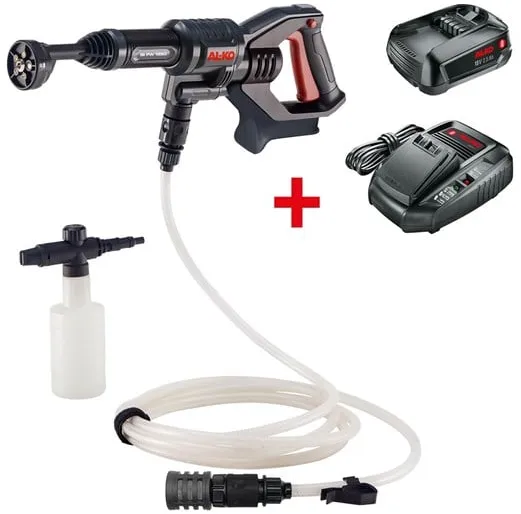 AL-KO Høytrykksspyler Batteridrevet trykkspyler PW 1850 18 V inkl. batteri og lader